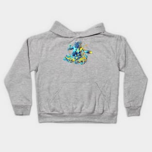 drummer illustration Kids Hoodie